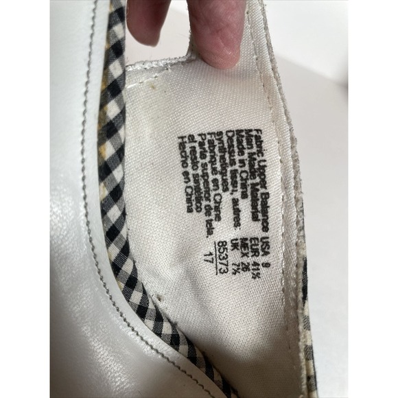 American Eagle Black Gingham Slingback Buckle Wedge Espadrilles Sandal Size 9 - Picture 10 of 14